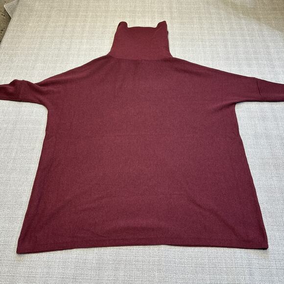 Smartwool Poncho Sweater Womens XS Black Cherry Burgundy Oversize New - Picture 6 of 10